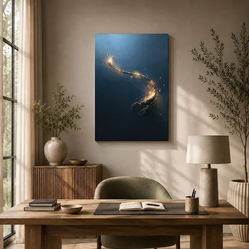 Sting of Midnight — Scorpio Zodiac Canvas Wall Art