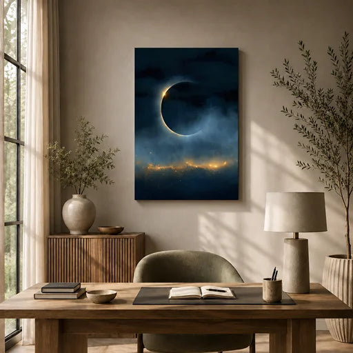 The Hidden Beginning — New Moon Canvas Wall Art