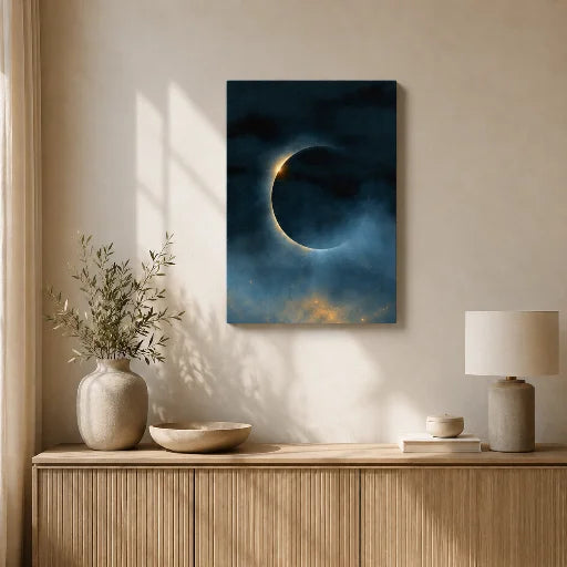 The Hidden Beginning — New Moon Canvas Wall Art