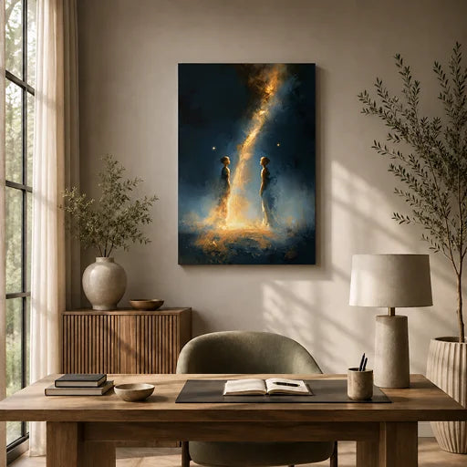 The Light Between — Gemini Zodiac Canvas Wall Art