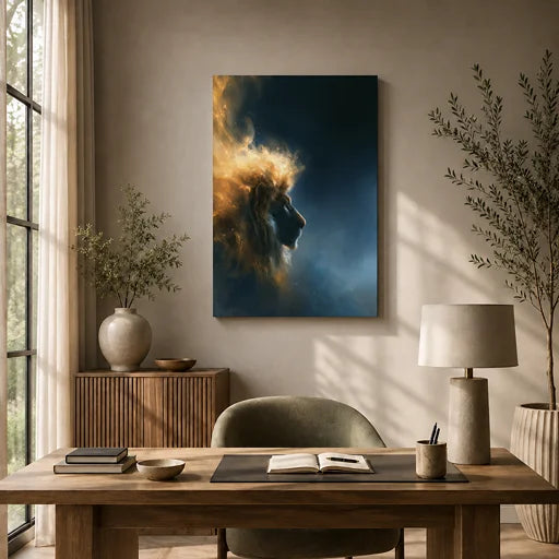 The Quiet Sun — Leo Zodiac Canvas Wall Art